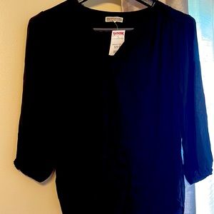 XL sheer black blouse